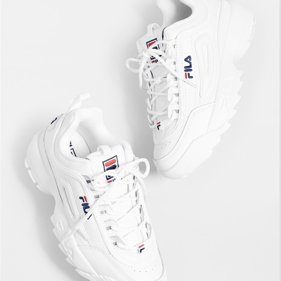 Fila Disrupter II White Chunky Sneakers - Picture 1 of 7
